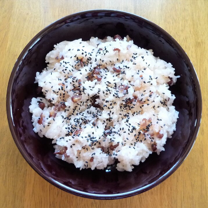 翌日でも固くならない♡炊飯器で甘納豆お赤飯♪♪